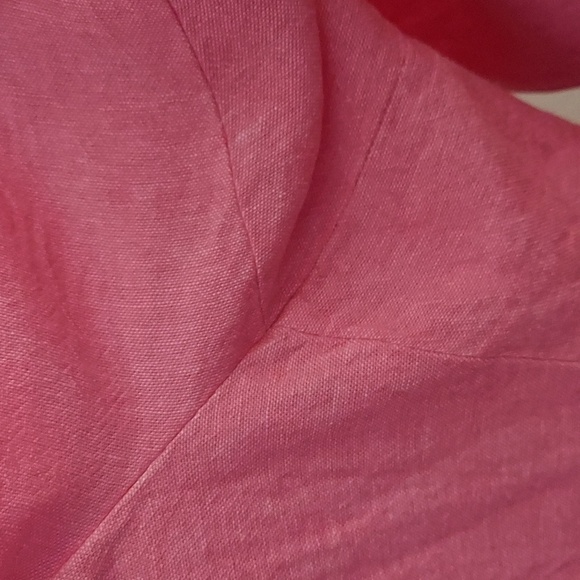 JONES NEW YORK 2X Pink Plus Size Pull On Chambray Linen Capri Pants - Picture 5 of 11